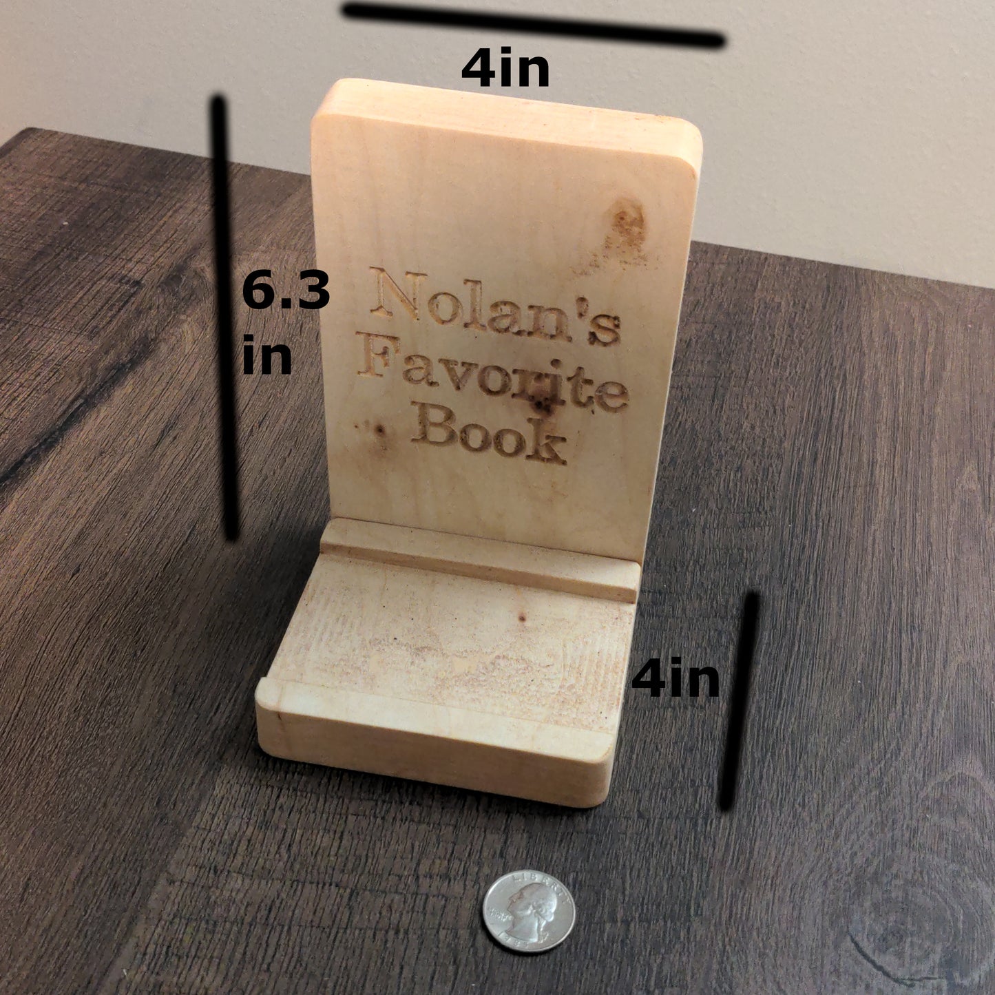 Favorite Book Holder Engraved with name