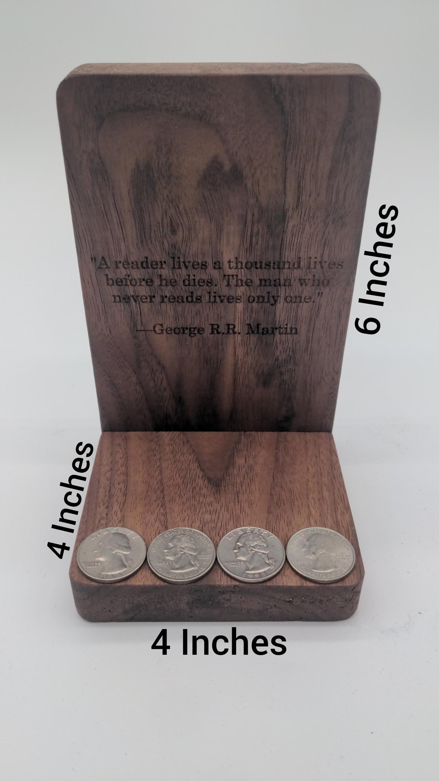 Engraved Hardwood Bookends