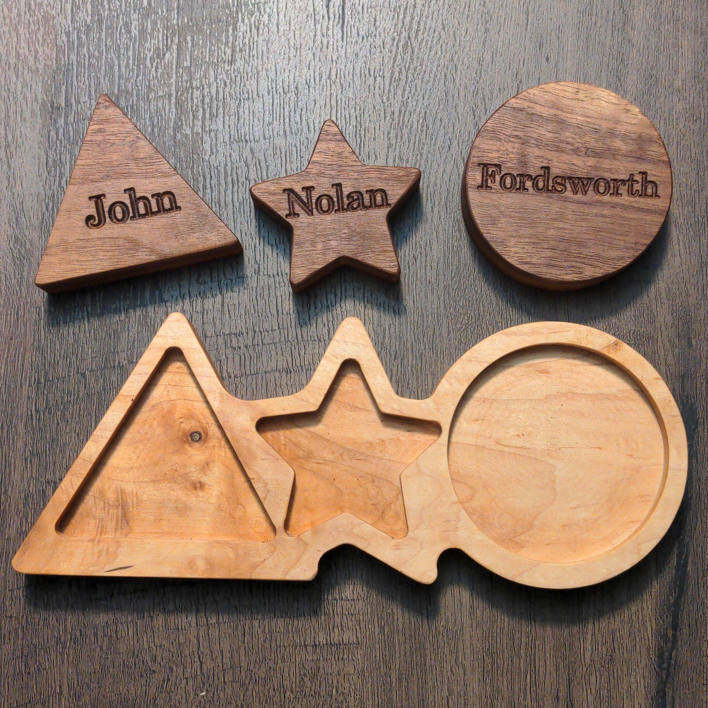 Personalized Shape Puzzle with Engraved Name