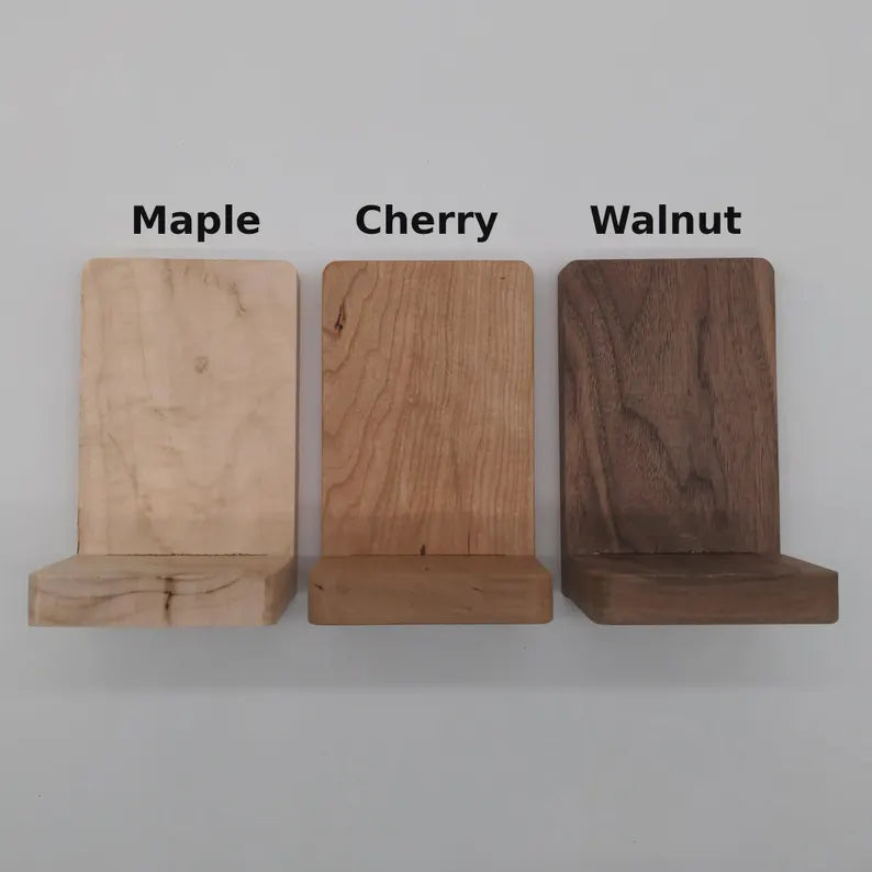 Wood color options. Maple is white, cherry is orange, walnut is dark brown